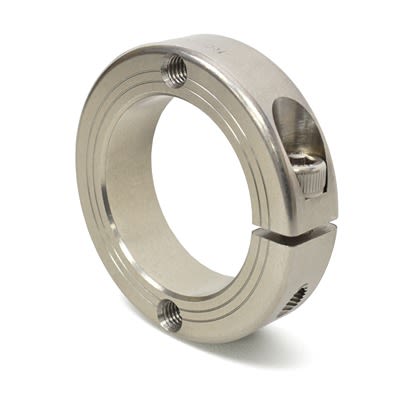 Ruland Collar, One Piece, Clamp Screw, Bore 50mm, OD 78mm, W 19mm, Stainless Steel [FHT-MCL-50-SS]; 604-765