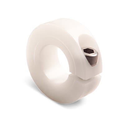 Ruland Collar, One Piece, Clamp Screw, Bore 7mm, OD 18mm, W 9mm, Plastic [MCL-7-P]; 605-268