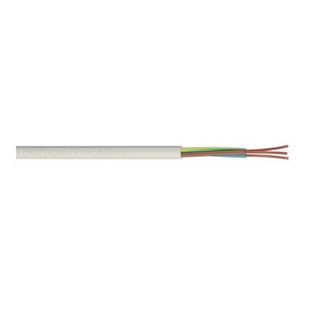 RS PRO Power 0.75 mm² 3 Core Power Cable, White Polyvinyl Chloride PVC, 100m [0]; 606-111