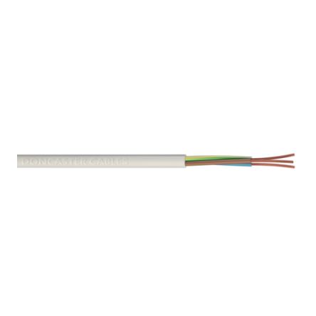 RS PRO Power 1 mm² 3 Core Power Cable, White Polyvinyl Chloride PVC, 50m [0]; 606-112