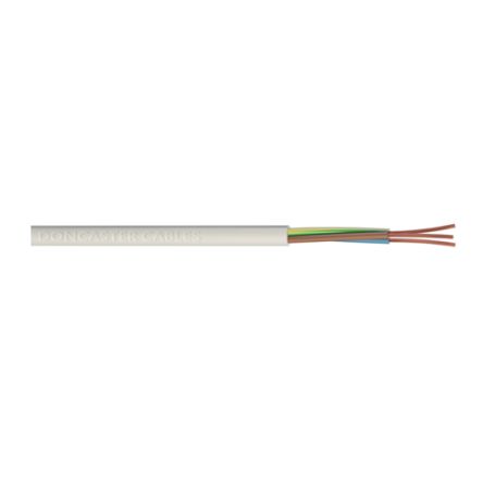RS PRO Power 0.75 mm² 4 Core Power Cable, White Polyvinyl Chloride PVC, 50m [0]; 606-152