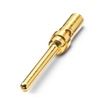 Phoenix Contact Male Crimp D-sub Connector Contact, Gold over Nickel Pin, 24 → 20 AWG [1418786]; 607-079