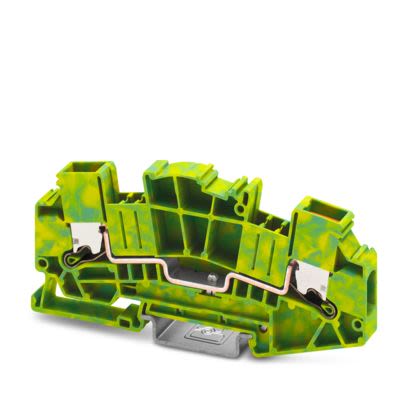 Phoenix Contact 1446171 Green, Yellow, 6mm², 2-Level, Push In Termination, Fused [1446171]; 607-103