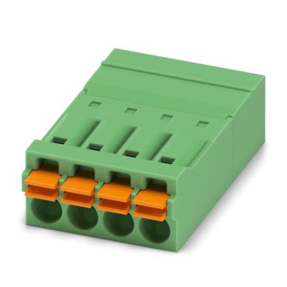 Phoenix Contact PCB Connector, 4-Contact, 3.5mm Pitch, PCB Mount, 1-Row, Push In Spring Termination [1844002]; 607-124