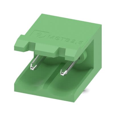 Phoenix Contact MSTB 2/5-G Series Straight Solder PCB Header, 2 Contact(s), 5 mm Pitch, 1 Row(s), Shrouded [1754436]; 607-141