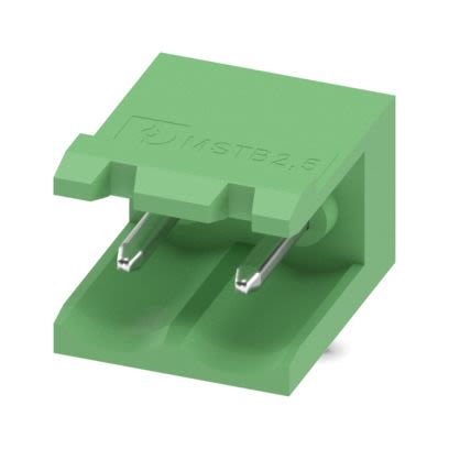 Phoenix Contact MSTB 2/5-G Series Straight Solder PCB Header, 2 Contact(s), 5.08 mm Pitch, 1 Row(s), Shrouded [1759017]; 607-148