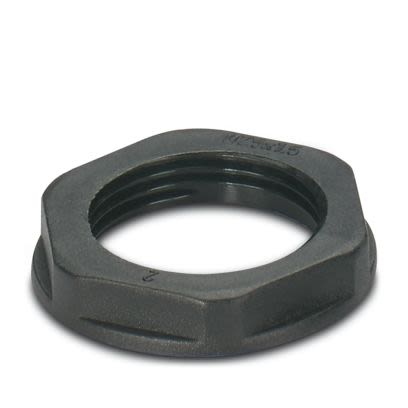 Phoenix Contact Black Polyamide Cable Gland Locknut, M25mm Thread [1411216]; 607-179