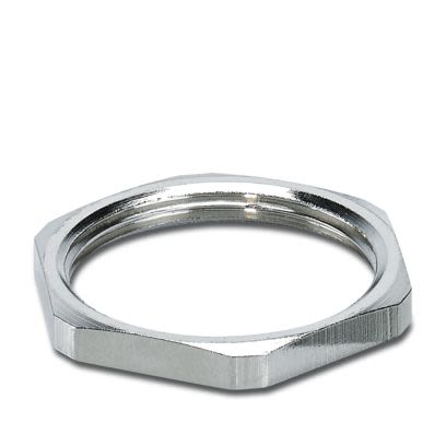Phoenix Contact Silver Nickel Plated Brass Cable Gland Locknut, M40mm Thread [1411246]; 607-182