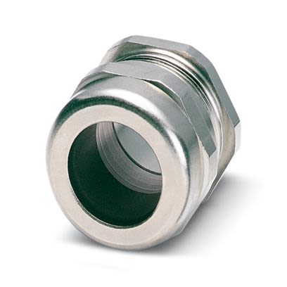Phoenix Contact Silver Nickel Plated Brass Cable Gland, M32 Thread, 19mm min., 27mm max., IP68 [1646010]; 607-215