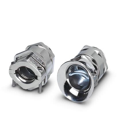 Phoenix Contact Silver Nickel Plated Brass Cable Gland, M32 Thread, 18mm min., 27mm max., IP65 [1646201]; 607-216