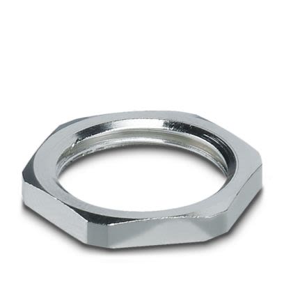 Phoenix Contact Silver Brass Cable Gland Locknut, M20mm Thread [3241148]; 607-224