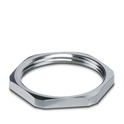 Phoenix Contact Silver Brass Cable Gland Locknut, PG29mm Thread [3241157]; 607-225