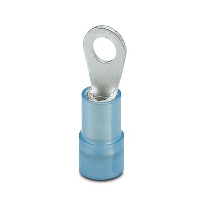 Phoenix Contact Insulated Ring Terminal, M3.5mm Stud Size, Blue [3241206]; 607-227