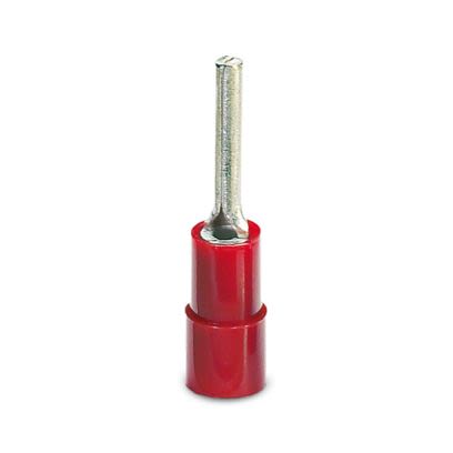 Phoenix Contact Hooked Insulated Blade terminal plug 21.5mm Blade Length, 16AWG to 22AWG, Red [3241215]; 607-231