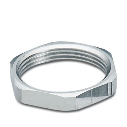 Phoenix Contact Metal Nickel Plated Brass Cable Gland Locknut, 1.5mm Thread [1613831]; 607-243
