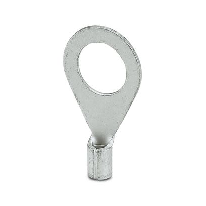Phoenix Contact Uninsulated Ring Terminal, M8mm Stud Size, Silver [3240081]; 607-262