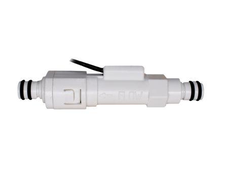 Gems Sensors FS-380P Series Plastic Inline Flow Flow Sensor for Liquid, 0.15 GPM Max [209876]; 607-539