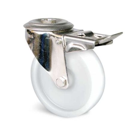 Guitel Hervieu Braked Swivel Castor Wheel, 150kg Capacity, 80mm Wheel [KP41OD125-77L]; 607-988