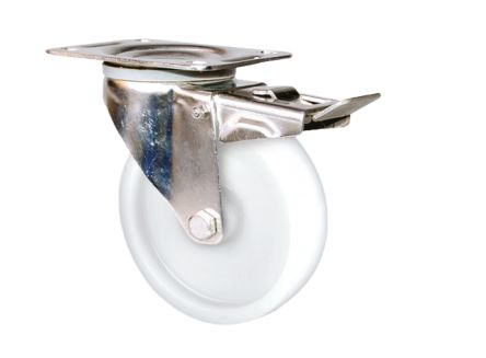Guitel Hervieu Braked Swivel Castor Wheel, 300kg Capacity, 200mm Wheel [KP5BD200-77L]; 608-007