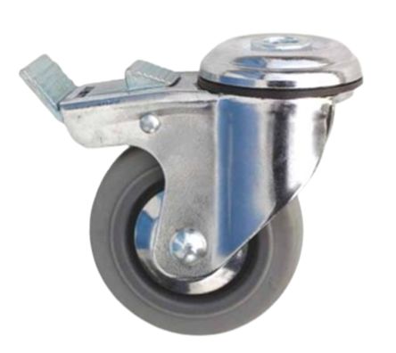 Guitel Hervieu Braked Swivel Castor Wheel, 70kg Capacity, 80mm Wheel [145301420A]; 608-018