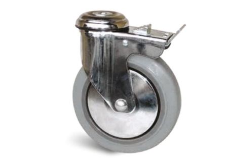 Guitel Hervieu Braked Swivel Castor Wheel, 100kg Capacity, 150mm Wheel [145331420A]; 608-021