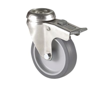 Guitel Hervieu Braked Swivel Castor Wheel, 40kg Capacity, 50mm Wheel [JP2OD050-325L]; 608-027