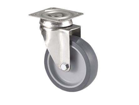 Guitel Hervieu Swivel Castor Wheel, 80kg Capacity, 125mm Wheel [JP3BA125-325L]; 608-039