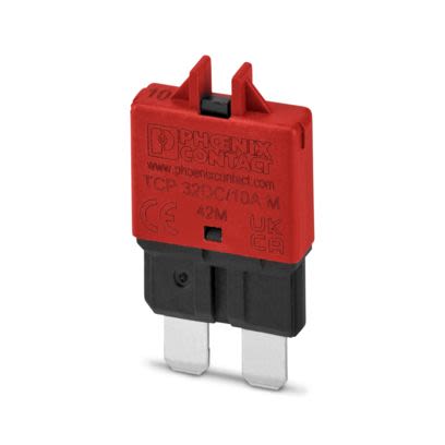 Phoenix Contact Thermal Circuit Breaker -  Single Pole 32V dc Voltage Rating Base Mounting, 10A Current Rating [1499967]; 608-080