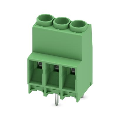 Phoenix Contact PCB Terminal Block, 3-Contact, 6.35mm Pitch, Wave Soldering, 1-Row, Plug In, Screw Termination [1777558]; 608-209