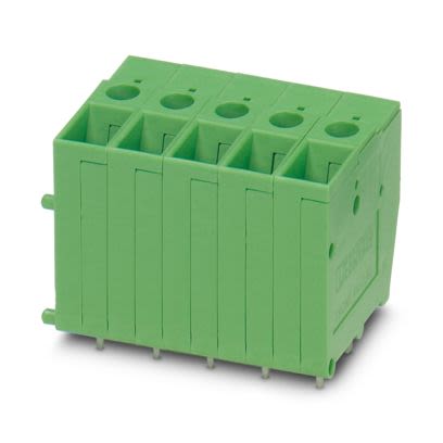 Phoenix Contact PCB Terminal Block, 1-Contact, 7.62mm Pitch, Wave Soldering, 1-Row, Plug In, Screw Termination [1703021]; 608-241