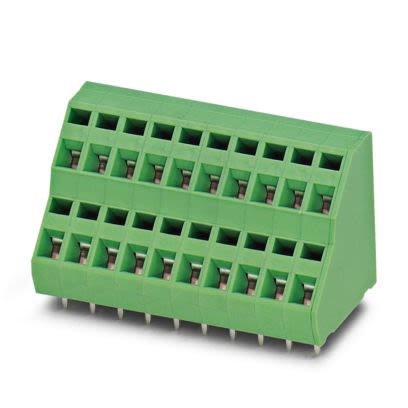 Phoenix Contact PCB Terminal Block, 2-Contact, 5.08mm Pitch, Wave Soldering, 2-Row, Push In Spring Termination [1704402]; 608-247