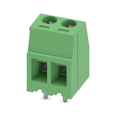 Phoenix Contact PCB Terminal Block, 2-Contact, 3.81mm Pitch, Wave Soldering, 1-Row, Plug In, Screw Termination [1705540]; 608-253