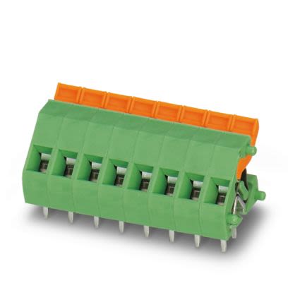 Phoenix Contact PCB Terminal Block, 1-Contact, 5.08mm Pitch, Wave Soldering, 1-Row, Push In Spring Termination [1706714]; 608-259