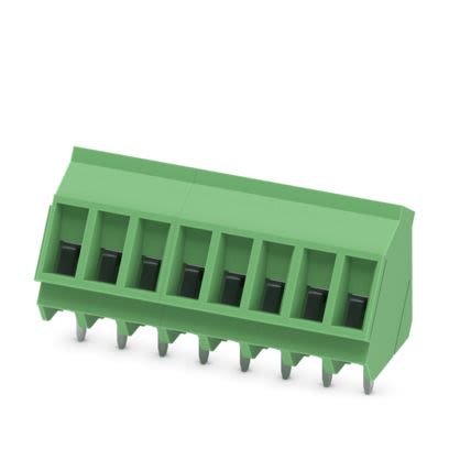 Phoenix Contact PCB Terminal Block, 8-Contact, 5mm Pitch, Wave Soldering, 1-Row, Plug In, Screw Termination [1713066]; 608-268
