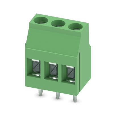 Phoenix Contact PCB Terminal Block, 3-Contact, 5mm Pitch, Wave Soldering, 1-Row, Plug In, Screw Termination [1714036]; 608-269