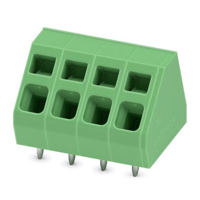 Phoenix Contact PCB Terminal Block, 4-Contact, 5.08mm Pitch, Wave Soldering, 1-Row, Push In Spring Termination [1714618]; 608-270