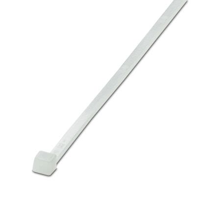 Phoenix Contact Cable Ties, Standard, 200mm x 4.8 mm, Clear Polyamide, Pk-1000 [3240763]; 608-283