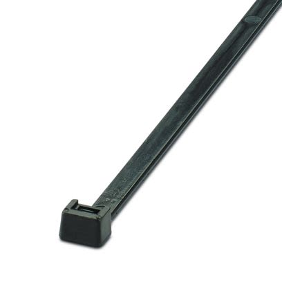 Phoenix Contact Cable Ties, Standard, 300mm x 7.8 mm, Black Polyamide, Pk-100 [3240773]; 608-285