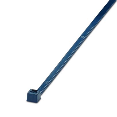 Phoenix Contact Cable Ties, Standard, 200mm x 4.5 mm, Blue Polyamide, Pk-100 [3240797]; 608-291