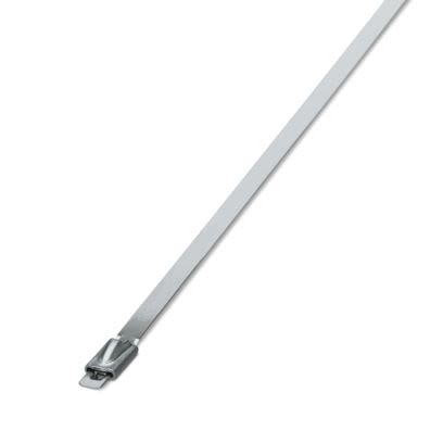 Phoenix Contact Cable Ties, Standard, 259mm x 4.6 mm, Silver Polyamide, Pk-100 [3240809]; 608-292