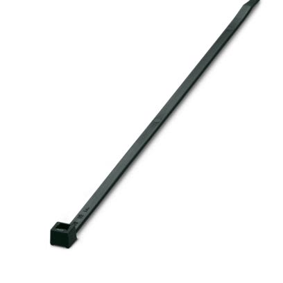 Phoenix Contact Cable Ties, Standard, 200mm x 3.6 mm, Black Polyamide, Pk-100 [3240833]; 608-293