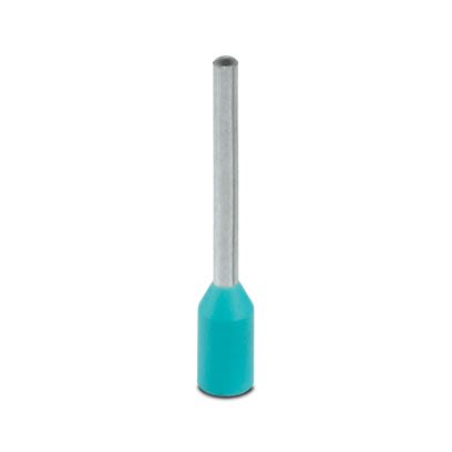 Phoenix Contact Insulated Ferrule, 10mm Pin Length, 0.8mm Pin Diameter, Turquoise [3241129]; 608-305