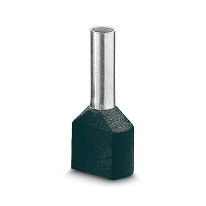 Phoenix Contact Insulated Ferrule, 12mm Pin Length, 2.3mm Pin Diameter, Black [3200991]; 608-324