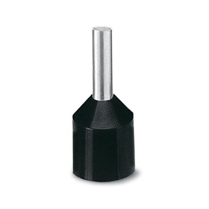 Phoenix Contact Insulated Ferrule, 8mm Pin Length, 1.8mm Pin Diameter, Black [3201916]; 608-330