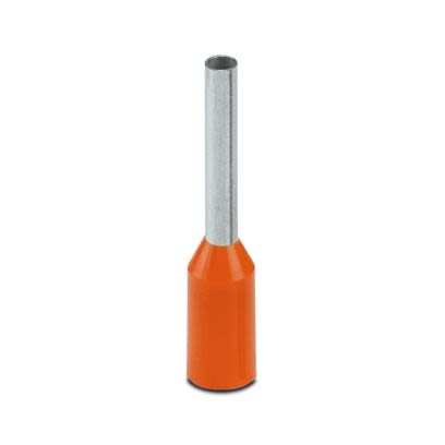 Phoenix Contact Insulated Ferrule, 8mm Pin Length, 1.1mm Pin Diameter, Orange [3202902]; 608-333