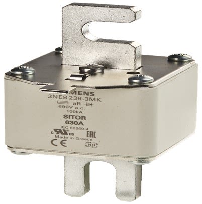 Siemens 450A Tag Fuse, 107mm, 690V, 77mm [3NE8233-3MK]; 608-656