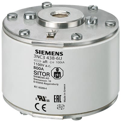 Siemens 630A Tag Fuse, NH3, 1kV [3NC3336-6U]; 608-709