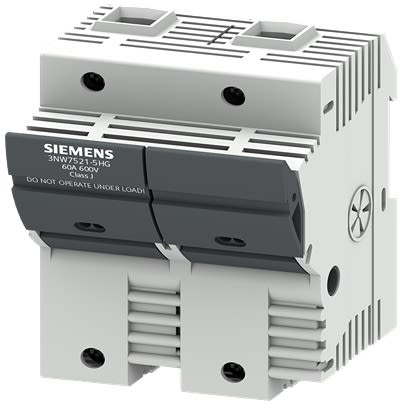 Siemens 60A Fuse Holder for 118mm Fuse, 2P, 600V [3NW7521-5HG]; 608-780