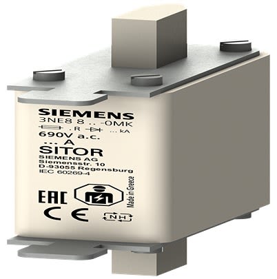 Siemens 125A Tag Fuse, 78.5mm, 690V [3NE8822-0MK]; 608-821