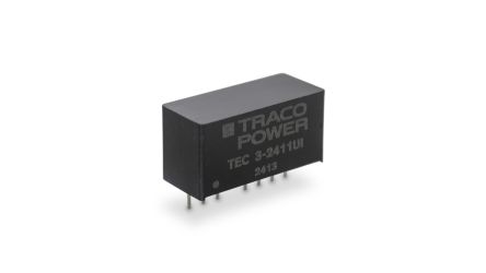 TRACOPOWER TEC 3UI DC-DC Converter, 12V dc/ 125mA Output, 9 → 75 V dc Input, 3W, PCB Mount, +80°C Max Temp -40°C [TEC 3-2422UI]; 608-892